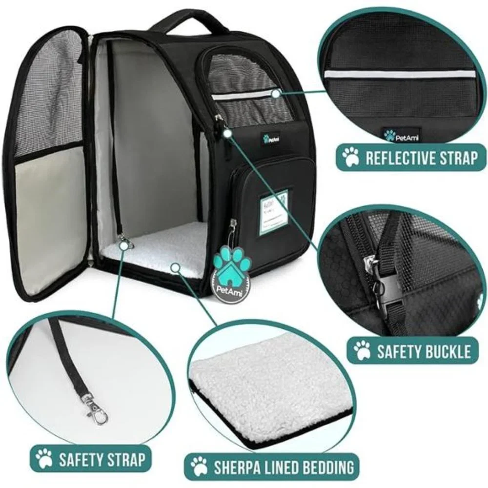 Dog Backpack Carrier for Small Large Cat, Pet, Puppies, Ventilated Pet Backpack